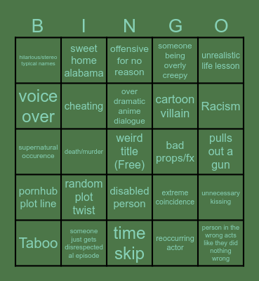 Tomorrow's Teachings Bingo Card