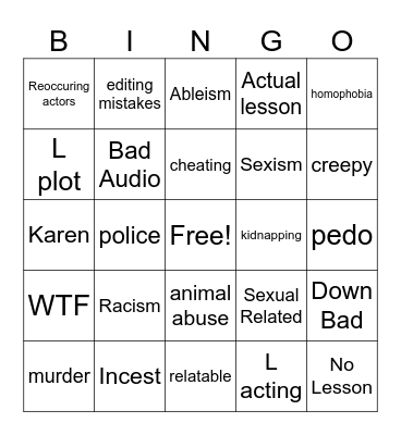 Tomorrow's Teachings Bingo Card