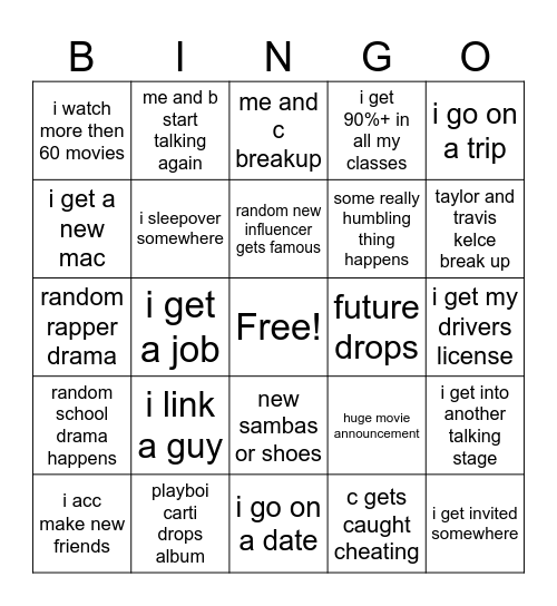 2024 bingo 🤓🤓 Bingo Card