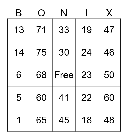 And Bo Nix was his name-o Bingo Card