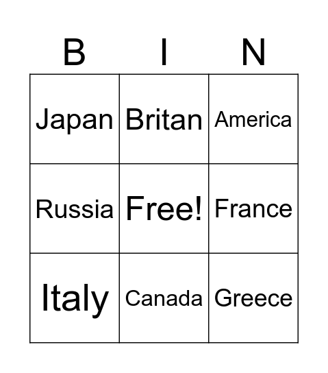 Bingo Card
