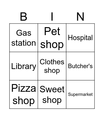 Our Town! Bingo Card