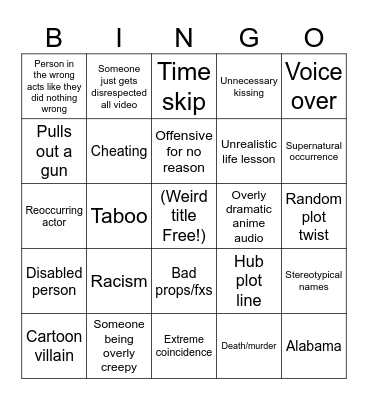 Tomorrow’s teachings bingo Card