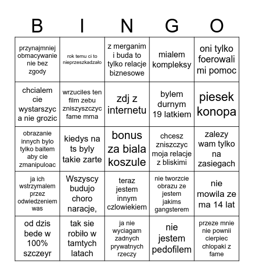 Boxdelingo Bingo Card