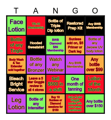 Halloween Bingo Card