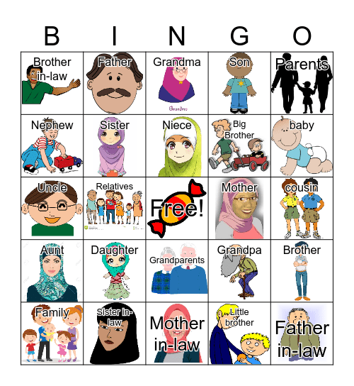 Family Bingo Card