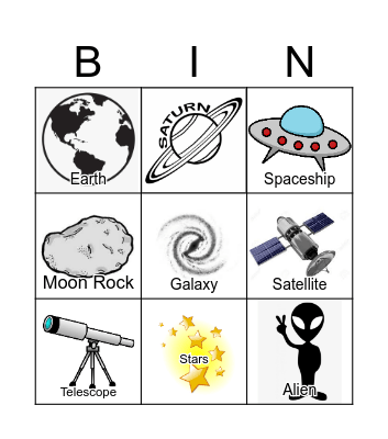 OUTER SPACE Bingo Card