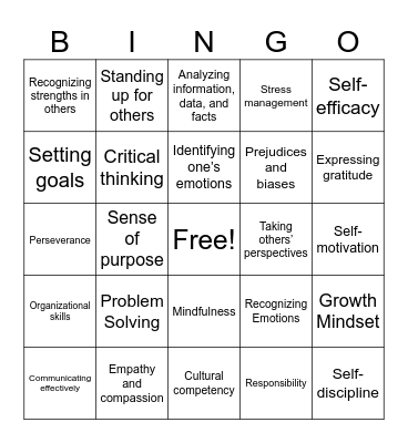 Group Bingo Card