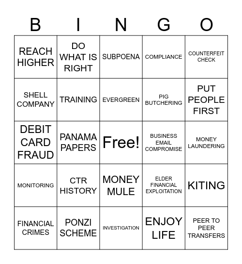Bingo Card