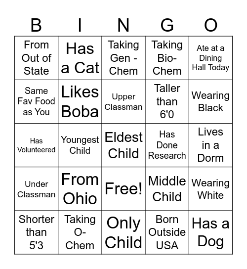 Fam Bingo! Bingo Card