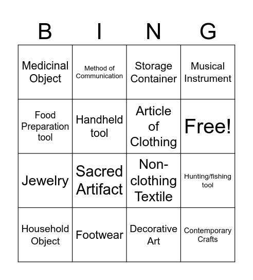 Homeland Bingo Card