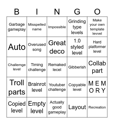 idk Bingo Card