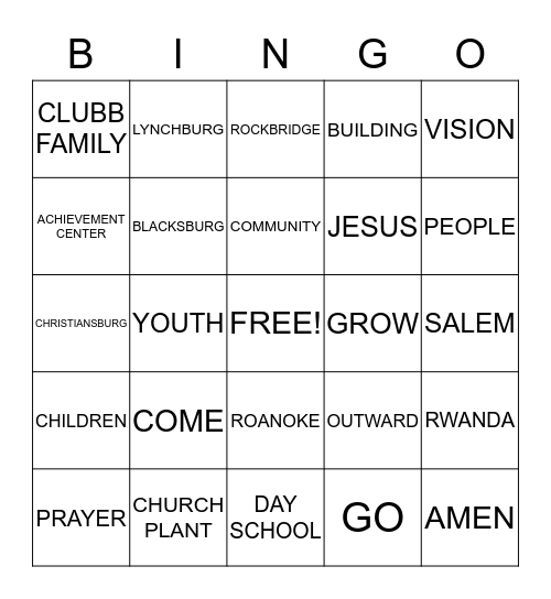 BLACKOUT Bingo Card