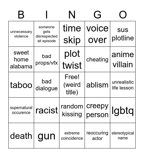 tomorrows teachings bingo Card