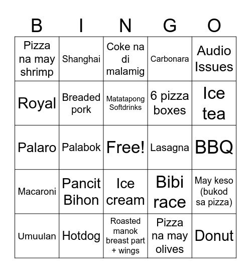 Gana Bingo Card