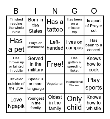 MSF ULTIMATE BINGO Card