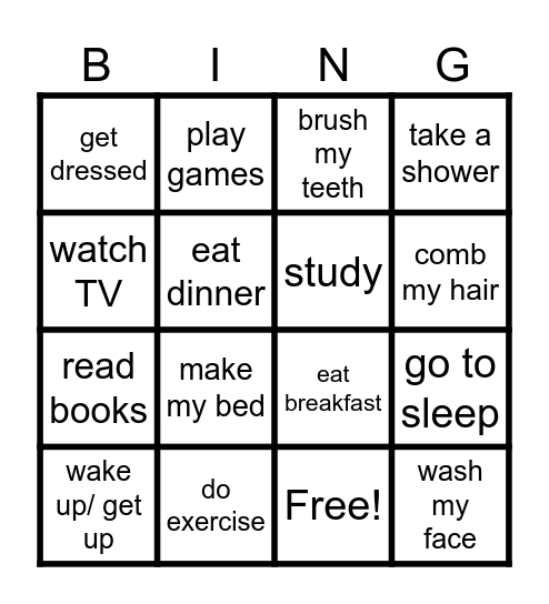 Let's go BINGO! Bingo Card