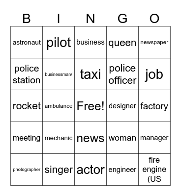 A2 Flyers Work Bingo Card