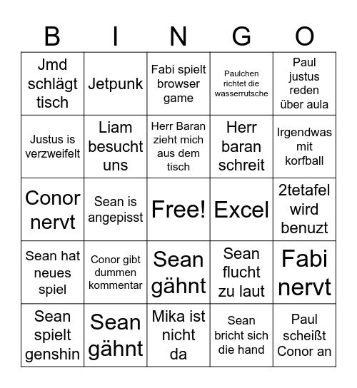 Physik bingo Card