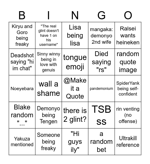 Questionaria Bingo #2 Bingo Card