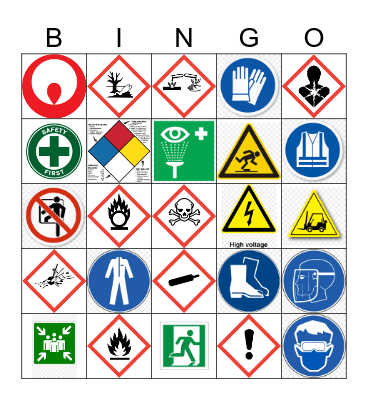 SAFETY Bingo Card