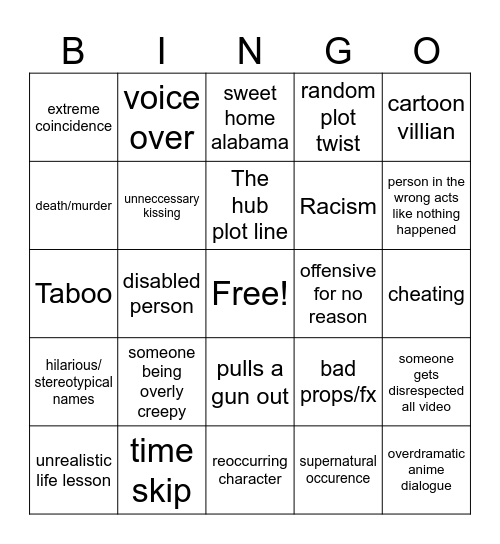 Tomorrow's Teachings Bingo Card