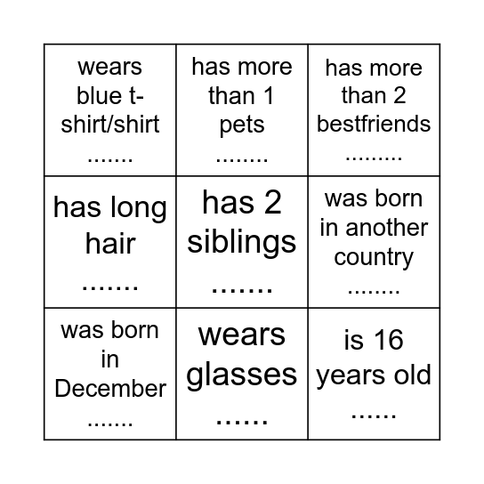 FIND SOMEONE WHO Bingo Card