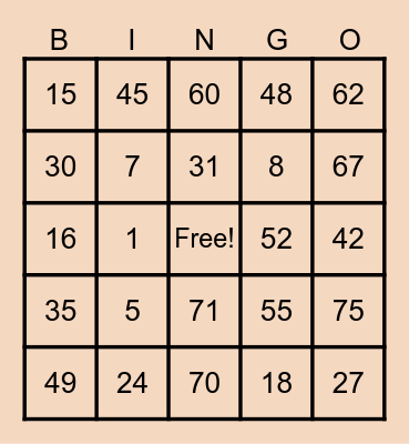 Issabette - Team Young Bingo Card