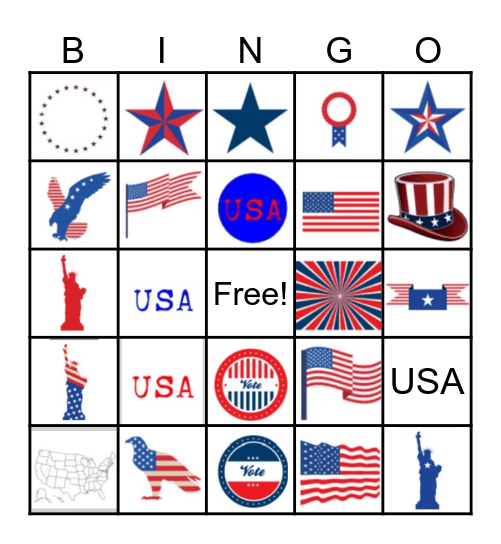 USA BINGO Card