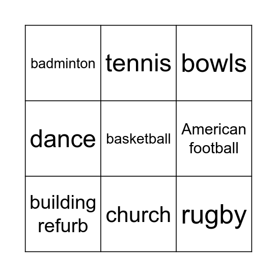 Bingo Card