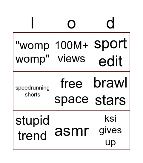 2025 bingo card Bingo Card