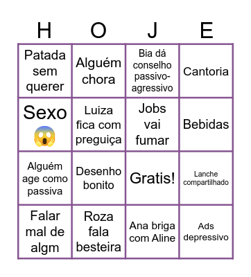 Sexteto divonico Bingo Card