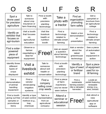 Farm Science Review 2024 Bingo Card