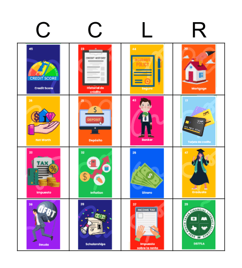 Region One Bingo Card