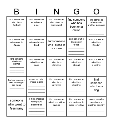 MUUSIKA Bingo Card