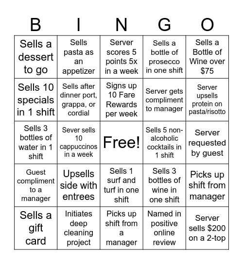 AVVIO Bingo Card