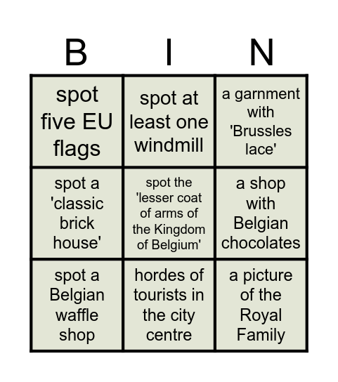 LeaInara_LAGS (English) Bingo Card