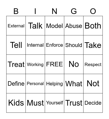 BOUNDARIES Bingo Card