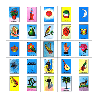 Loteria Mexicana Bingo Card