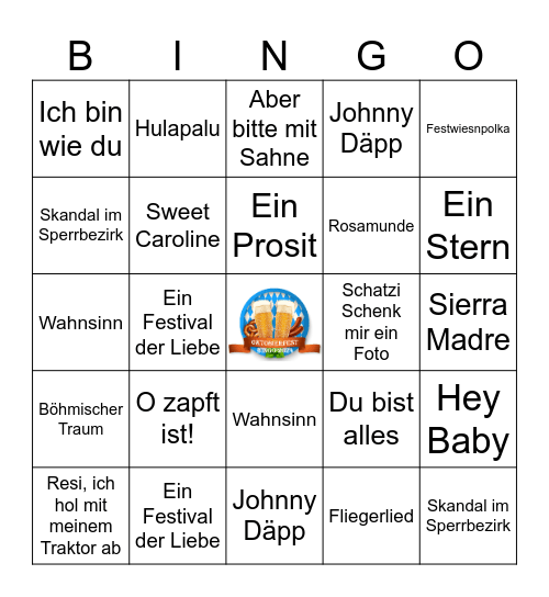 OktobierfestBingo 2024 Bingo Card