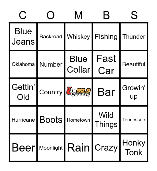 Beer Never Broke My Heart Bingo Card