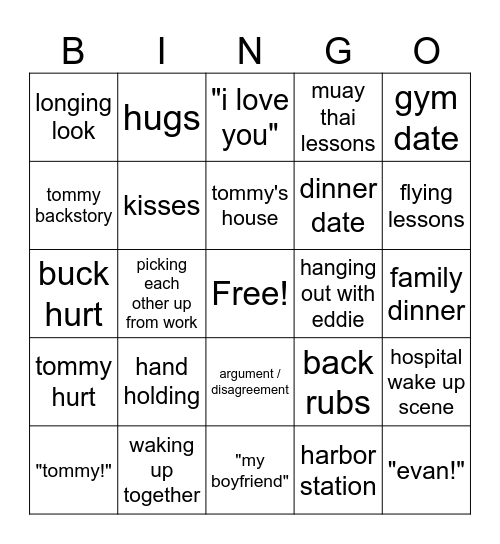 bucktommy s8 bingo Card