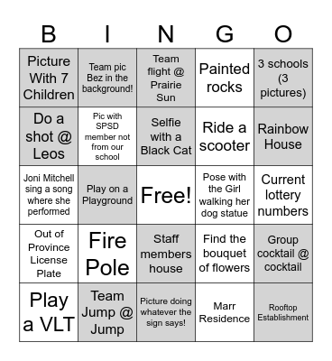 Broadway Bingo Card