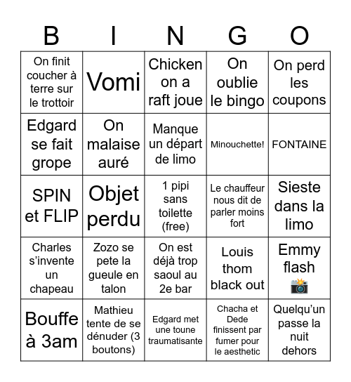 TGD!!! Bingo Card