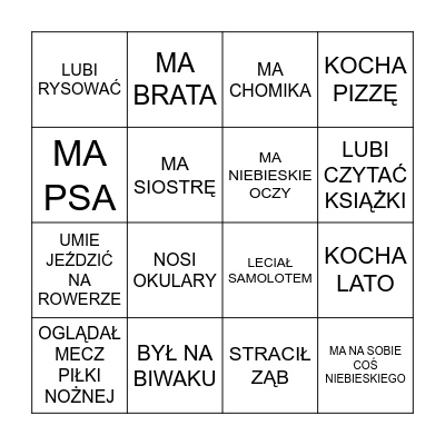 FIND SOMEONE WHO Bingo Card