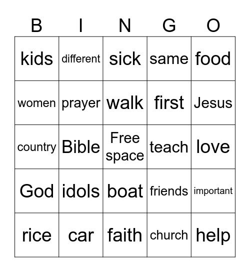 REACH 24 Bingo Card