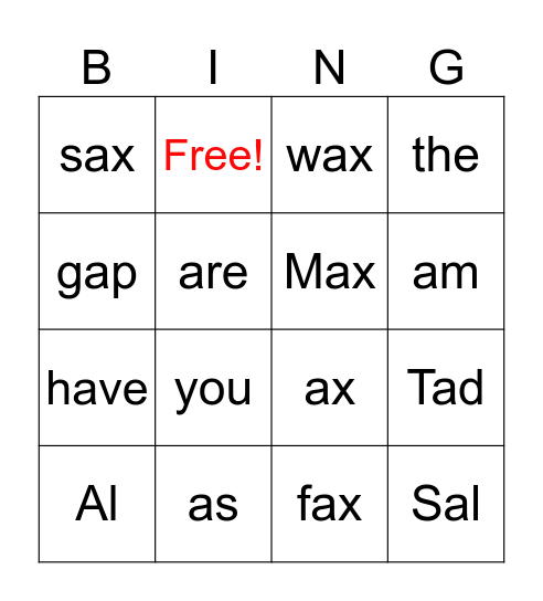 Level 1 Book 23-24 Bingo Card