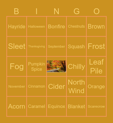 Autumn Bingo Card