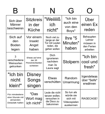Laura Bingo Card