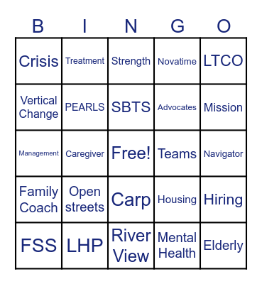 FSA Bingo Card